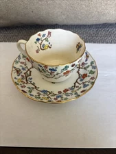 1-Vintage Spode Copeland`s China England Porcelain Shanghai Tea Cup And Saucer