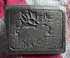 Vintage Elk Belt Buckle, 3" X 2-3/8" Unknown
