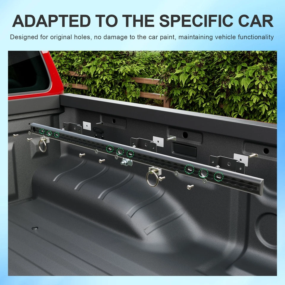 For 2022-2025 Nissan Frontier Truck Bed Rail System 5.7FT Side Rails Tie Down - Imagem 2 de 4