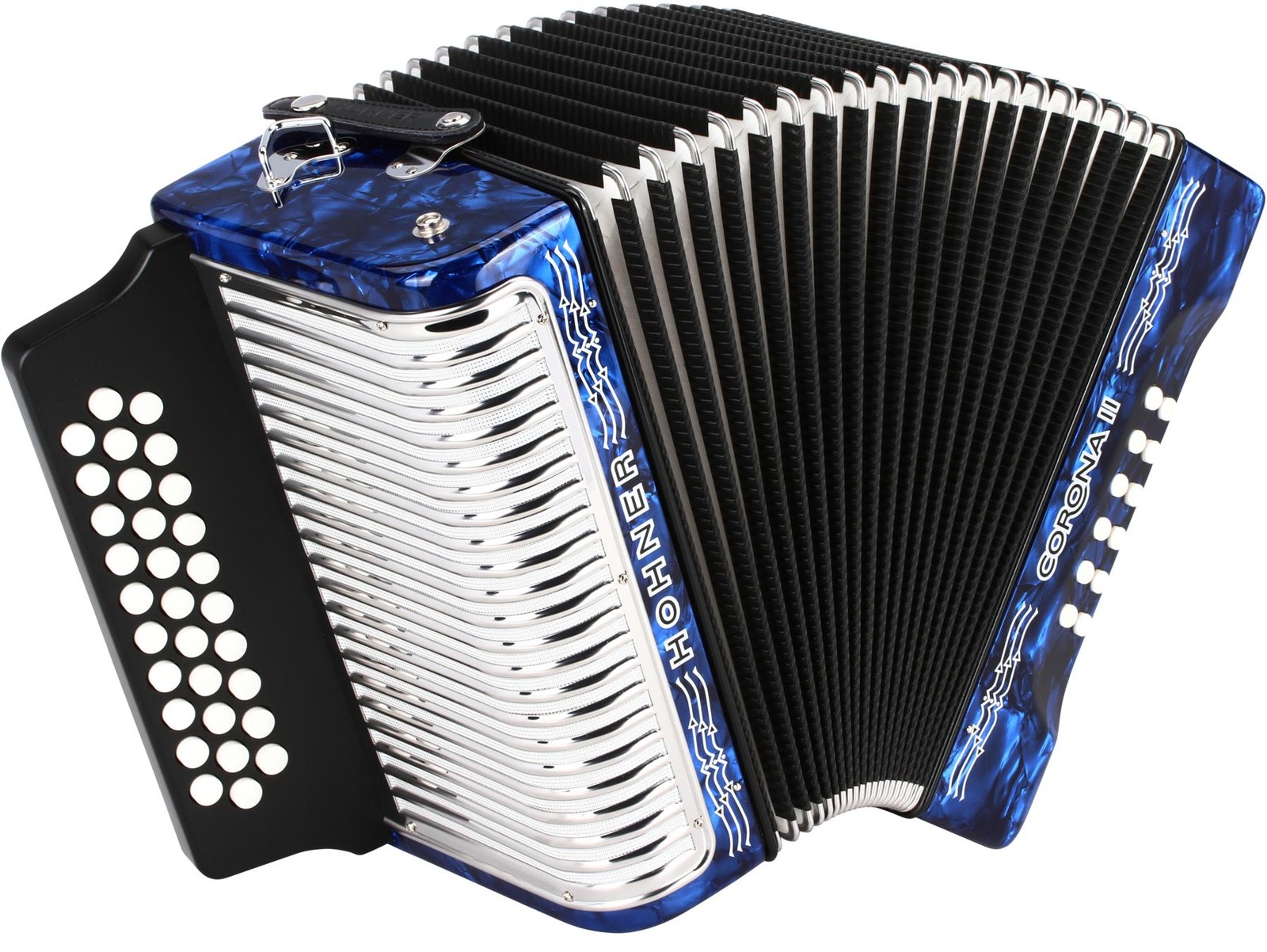 Диатонический аккордеон Hohner Corona II - тональности GCF - темно-синий 288390₽