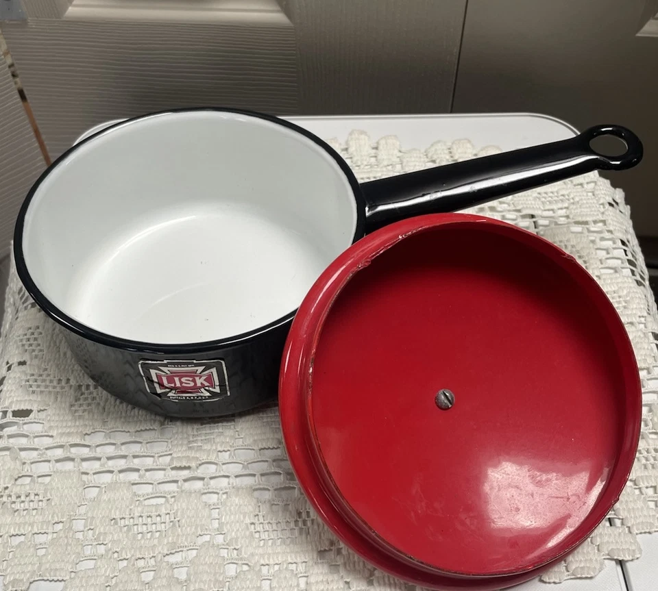 Red Megaware 1 Qt Enamel Pot ~ Features All Cooking Sources - Image 4 of 4