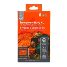 S.O.L. Survive Outdoors Longer SOL Emergency Bivvy XL w/Rescue Whistle - Refl...