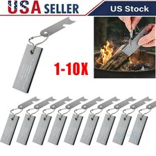 1-10X Magnesium Flint Fire Starter Steel Striker Ferro Rod Outdoor Survival Tool