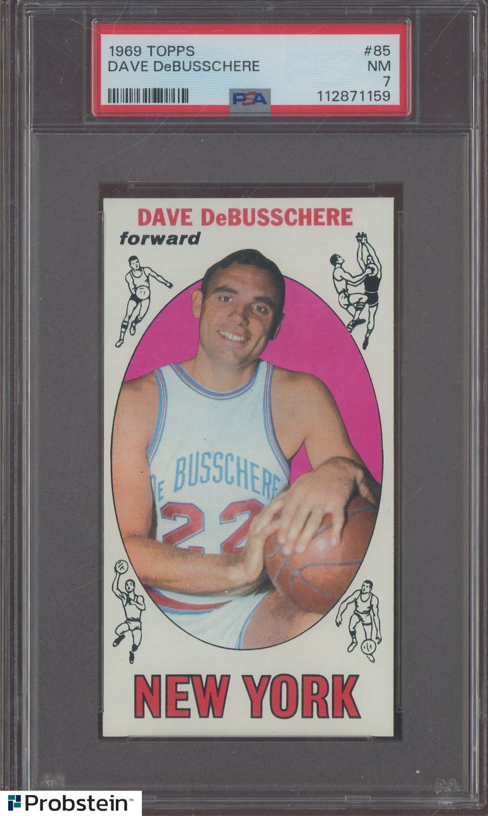 1969 Topps Basketball #85 Dave DeBusschere New York PSA 7 NM