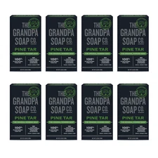The Grandpa Soap Company Pine Tar Bar Soap for Men- Made With Pine Tar Oil, 3...