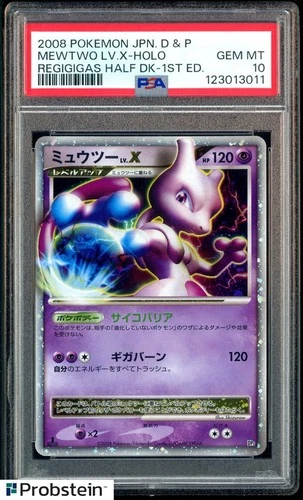 2008 Pokemon Japanese Regigigas Half Deck 1st Edition Mewtwo LV.X Holo PSA 10