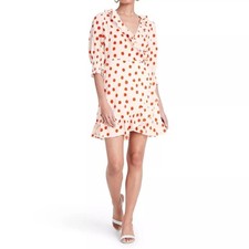 RIXO X TARGET br Polka Dot Puff Sleeve Ruffle Wrap Dress