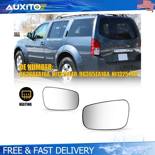 For Nissan Frontier Pathfinder 05-12 Heated Blind Spot Mirror Glass Left & Right