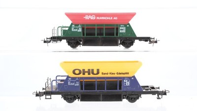 Faller H0 Konvolut Selbstentladewagen ''OHU Sand Kies Edelsplitt, RAG'' DB