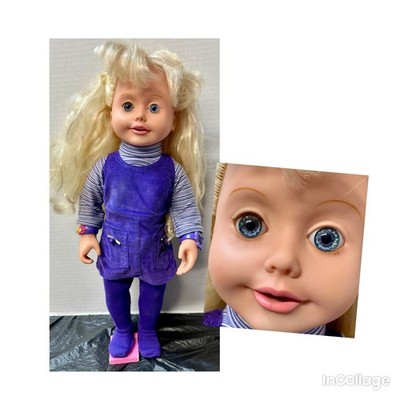 Vtg 1999 Playmates Amazing Ally 18  Interactive Doll Doll & Tea Cartridge Only