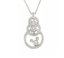 Disney Arribas Necklace 3 Circle Mickey Mouse Made with Crystals from Swarovski  