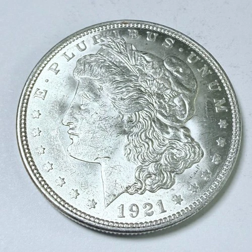 1921-P Morgan Silver Dollar, 90% Silver MS MINT STATE DETAILS #5671