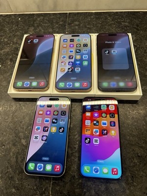 Apple iPhone Lot Of 5 Pro 15 1TB With TikTok & CapCut Unlocked Dual Sim NIB iOS
