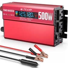 500W Power Inverter with LCD Screen Display, 2 AC Outlets, 36W Type-C Port, 5...