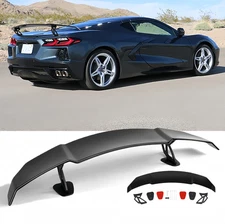 55" Glossy Black GT Style Rear Trunk Wing Spoiler Lip For Chevrolet Corvette C8 