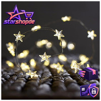 Lichterkette 2M 20 WarmweißE Sterne Batteriebetrieb LED Weihnachtsbeleuchtung
