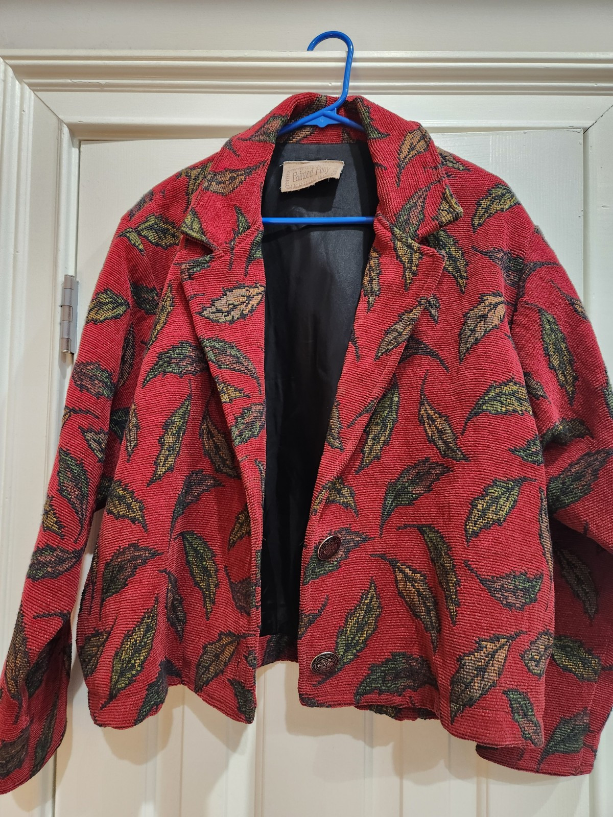 blazer arazzo pony dipinto vintage