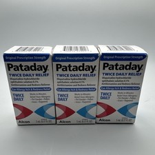 Pataday Eye Allergy Itch Relief Twice Daily 0.17oz 5mL Exp - 02/2026 X3