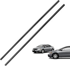 Front Door Window Belt Molding Weatherstrip Left and Right Compatible with Honda