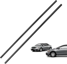 Front Door Window Belt Molding Weatherstrip Left and Right Compatible with Honda
