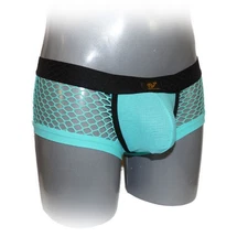 Boxer shorts with contrasting seam and mesh fabric (M)