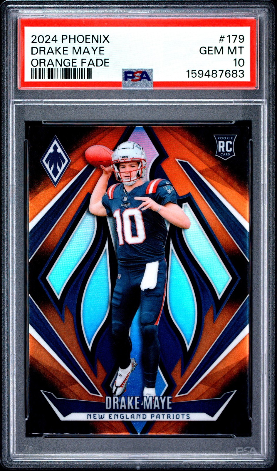 Drake Maye Panini Phoenix #179 Orange Fade