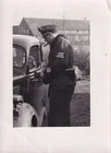 Original WWII German Luftwaffe Pilot Candid Photo Feldwebel Cigar by Staff Car