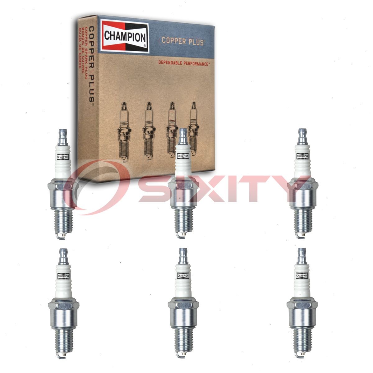 6 pc Champion Copper Plus 415-1 Spark Plugs for RN9YC 7131 6775 Ignition kl