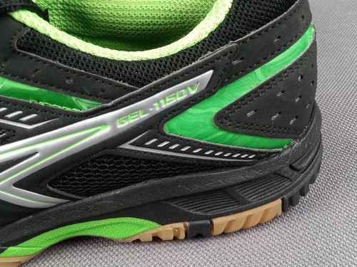 Asics Gel 1150V Women Shoe Size 8.5 Volleyball Pickleball Court B457Y Blk Green - Picture 6 of 20