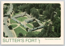 Sutters Fort Sacramento CA California Gold Rush History Pioneer Postcard