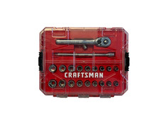 Craftsman 20pcs Ratchet And Socket Set Standard SAE and Metric 1/4 Inch Drive