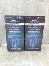 Davv Mens Hair Growth Treatment Serum 2oz Size 5% Minoxidil EXP 06-2027 Lot of 2