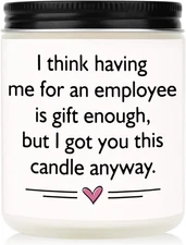 Scented Candles - Boss Day Gifts for Women Men, Funny Birthday Gift for Best Bos
