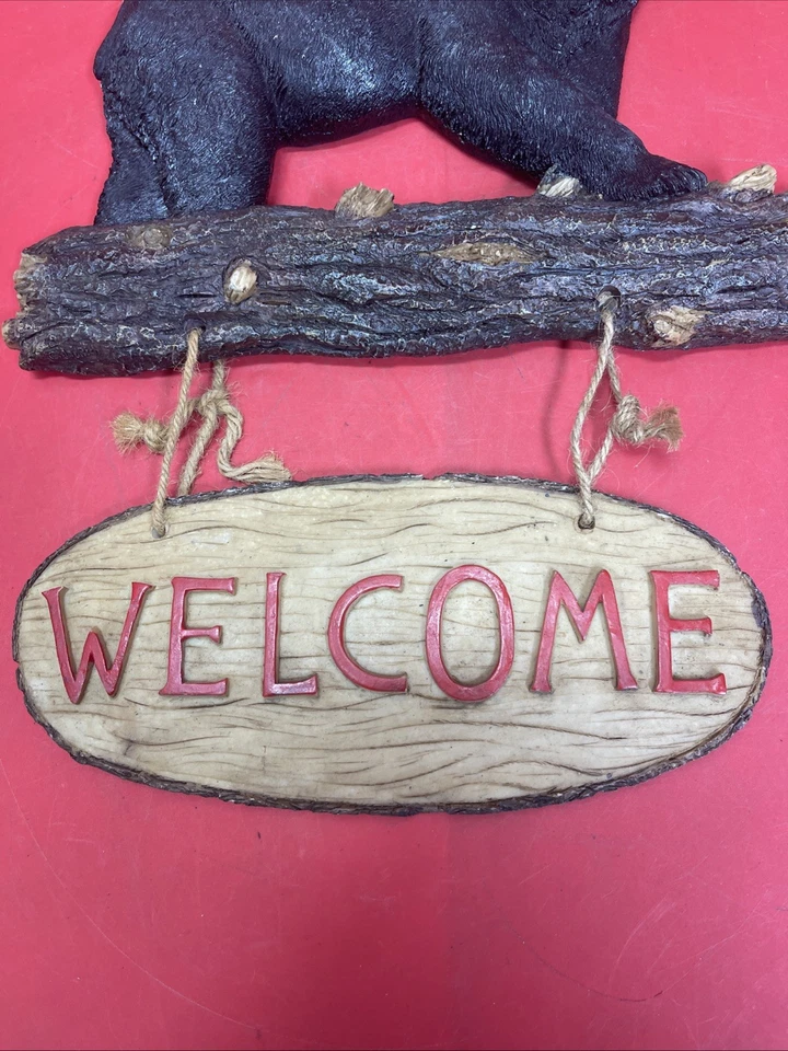 PLACA DE ARTE DE PARED COLGANTE OSO HECHO A MANO RESINA COLECCIONABLE MAYRICH CO 1970 VINTAGE Foto 3 de 4