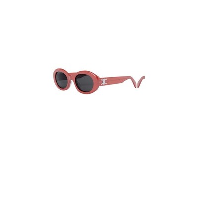 CELINE Triomphe 01 CL40194U Pink Oval Sunglasses Pink Acetate Luxury Eyewear