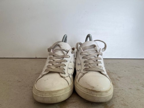 DISNEY LADIES WHITE LACE UP LOW TOP SNEAKERS SHOES UK SIZE 4 EUR 37 K26 - Picture 2 of 8