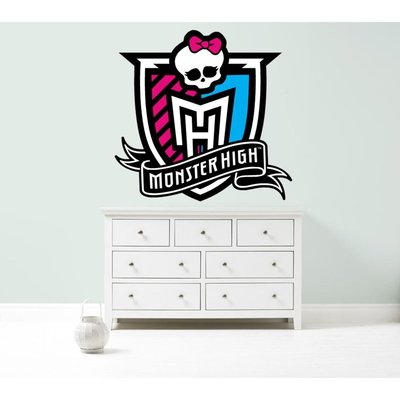 MONSTER HOHES SCHILD WAPPEN WANDAUFKLEBER Mädchen Schlafzimmer Aufkleber Kunst 5 Größen