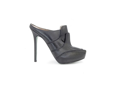 Lisa für Donald J Pliner ""Cristel"" schwarz Vachetta Stiletto Maultier: Größe 8,5 - Bild 2 von 11