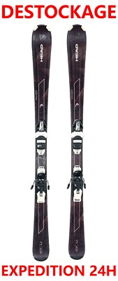 Ski Alpin HEAD EASY JOY 149 Cm + Fixations – Occasion état Correct (noir, Unisexe)