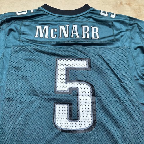 Deadstock Y2K Donovan McNabb #5 VTG Philadelphia Eagles YOUTH Jersey L Green - Picture 6 of 8
