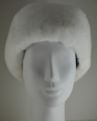 Real White Rex Rabbit Fur Headband New Manufactured in the US