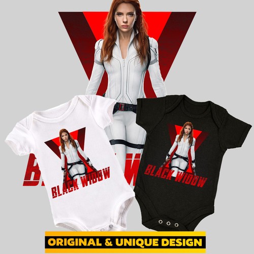 Black Widow Scarlett Johansson Portrait Adult Kids Gift Top Tee - Picture 15 of 27