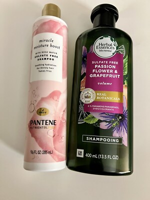 Herbal Essences Passion Flower Grapefruit + Pantene Miracle, Moisture Boost Rose