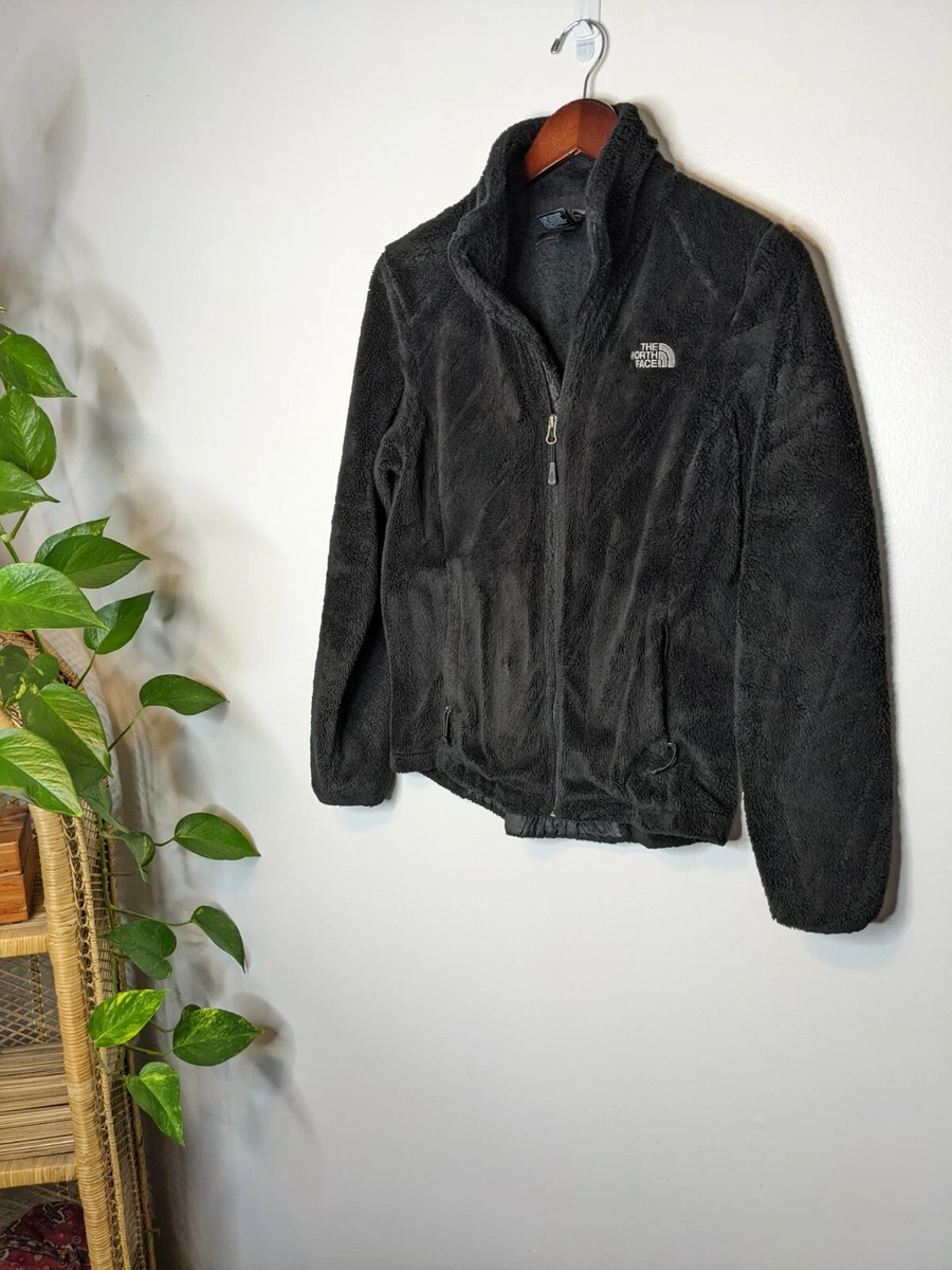 The North Face Womens Fur Fleece Full Zip Jacket Size Small Black Outdoors
