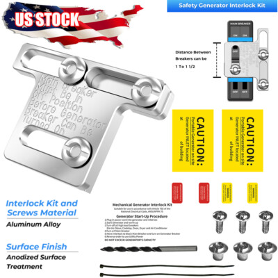 Interlock Kit For Eaton Cutler Hammer 100 Amp Panel Generator Main Breaker