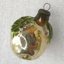 Antique Vintage Glass Christmas USSR Ornament Xmas Tree Old Decoration Apple