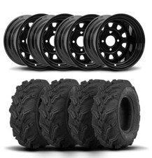 Itp Delta Steel 12 Wheels And Mud Lite Xtr Tires 25x8-12