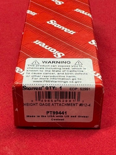 Starrett PT99441 Attacco Indicatore Montaggio Stelo 3754 Misuratori Elettronici Altezza - Foto 5 di 6