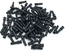 LEGO LOT OF 100 BLACK TECHNIC PINS 3L WITH STOP AND BUSH PIECES