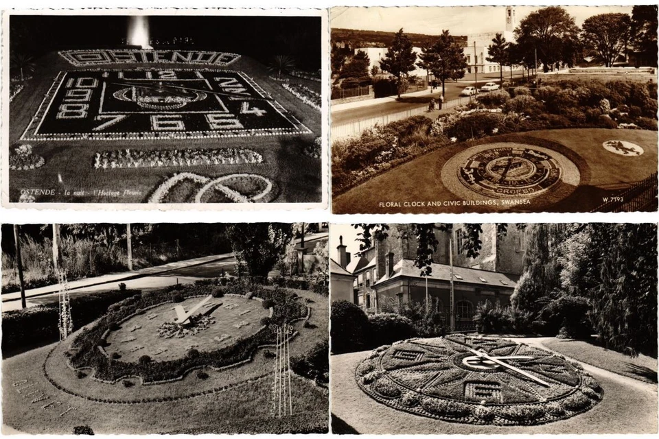 FLOWER CLOCKS L'Horloge Fleurie 28 Postcards Mostly Pre-1960 (L5628) - Image 2 of 4